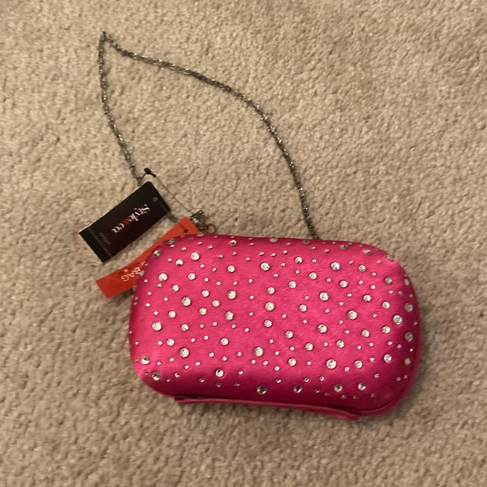 Style and Co. Hot Pink with Rhinestones -evening bag